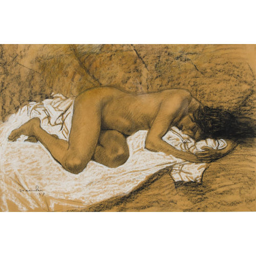 TH�OPHILE-ALEXANDRE STEINLEN : 'Nu couch�' (DOBIASCHOFSKY AUKTIONEN AG)