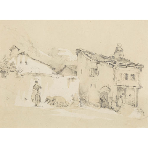 FRAN�OIS LOUIS BONNET : Village vaudois (DOBIASCHOFSKY AUKTIONEN AG)