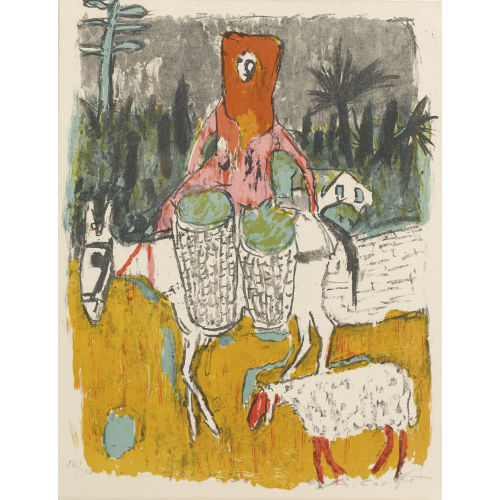 ALOIS CARIGIET : Frau auf Packesel (DOBIASCHOFSKY AUKTIONEN AG)