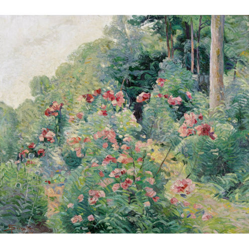 ALBERT SILVESTRE : Waldrand bei Yvoire mit Blumen (DOBIASCHOFSKY AUKTIONEN AG)