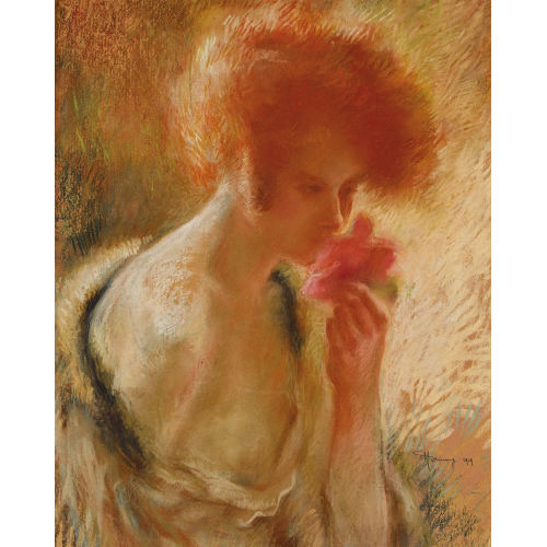 CHARLES �MILE HORNUNG : Femme � la fleur (DOBIASCHOFSKY AUKTIONEN AG)