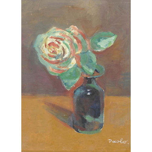 PAUL JAKOB) PAOLO (EIGTL. M�LLER : Rose in einem Glas (DOBIASCHOFSKY AUKTIONEN AG)