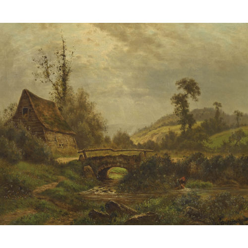 ALEXANDRE CHARLES JOSEPH GITTARD : 'Vieille chaumi�re' (DOBIASCHOFSKY AUKTIONEN AG)