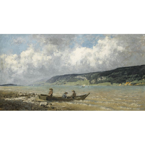 ANTOINE RICHARD : Seelandschaft mit Kindern im Ruderboot (DOBIASCHOFSKY AUKTIONEN AG)