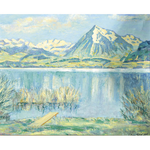 FRANZ GEHRI : Thunersee mit Niesen (DOBIASCHOFSKY AUKTIONEN AG)