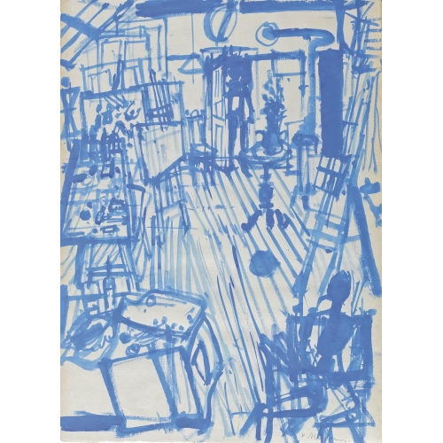 MAX VON M�HLENEN : Blaues Atelier (DOBIASCHOFSKY AUKTIONEN AG)