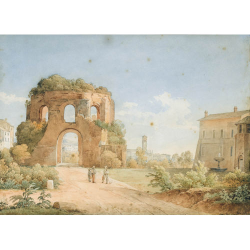 JACQUES HENRI JUILLERAT : Ansicht des Tempels der Minerva Medici in Rom (DOBIASCHOFSKY AUKTIONEN AG)