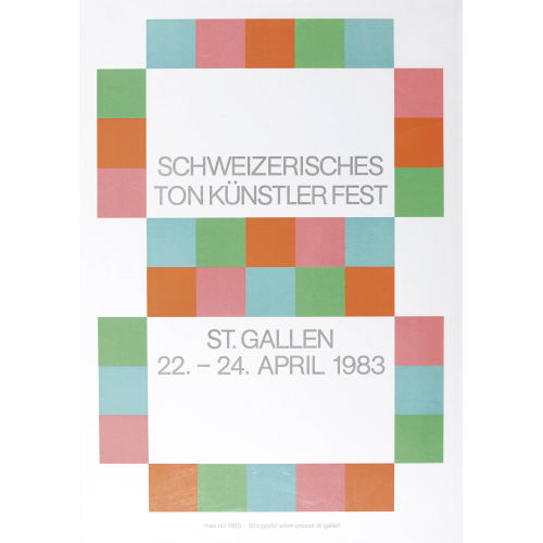 MAX BILL : 'Schweizerisches Tonk�nstlerfest St. Gallen 1983' (DOBIASCHOFSKY AUKTIONEN AG)