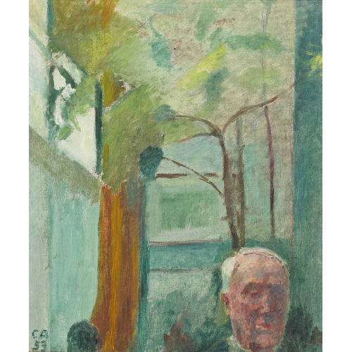 CUNO AMIET : 'Interieur mit Selbstportrait' (DOBIASCHOFSKY AUKTIONEN AG)
