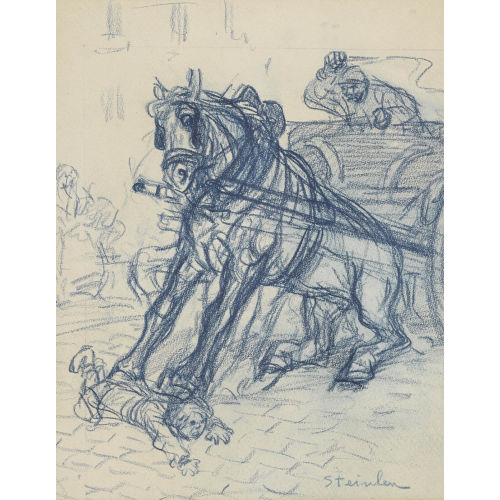 TH�OPHILE-ALEXANDRE STEINLEN : Ein schreckliches Ungl�ck (DOBIASCHOFSKY AUKTIONEN AG)