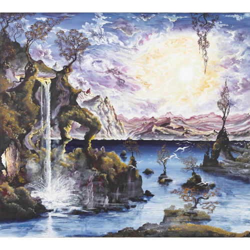 CLAUDIO (AUCH SCHMID VISCARDI : Landschaft mit Wasserfall (DOBIASCHOFSKY AUKTIONEN AG)