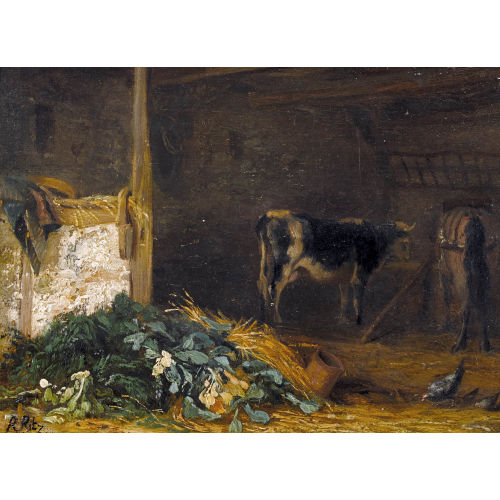 RAPHAEL RITZ : 'Stall in Kleinbremen' (DOBIASCHOFSKY AUKTIONEN AG)