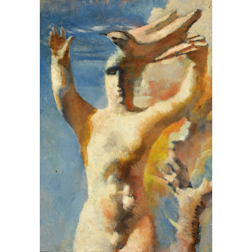 RODOLPHE TH�OPHILE BOSSHARD : Nu avec colombe (DOBIASCHOFSKY AUKTIONEN AG)