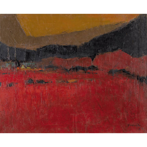 WALTER MAFLI : Paysage en rouge (DOBIASCHOFSKY AUKTIONEN AG)