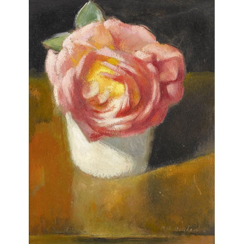 RODOLPHE TH�OPHILE BOSSHARD : Nature morte � la rose (DOBIASCHOFSKY AUKTIONEN AG)