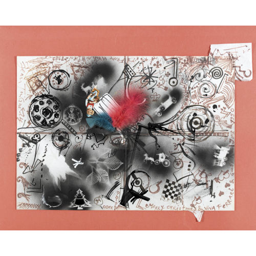 JEAN TINGUELY : 'Merry Christmas & Viva Ferrari & Guet′s neus Johr' (DOBIASCHOFSKY AUKTIONEN AG)