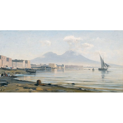 AUGUSTE LOUIS VEILLON : Am Golf von Neapel (DOBIASCHOFSKY AUKTIONEN AG)