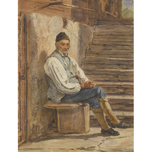 JOHANN FRIEDRICH DIETLER : Sitzender Bauer (DOBIASCHOFSKY AUKTIONEN AG)