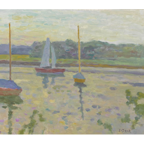 LEO DECK : 'Gwatt, Thunersee' (DOBIASCHOFSKY AUKTIONEN AG)