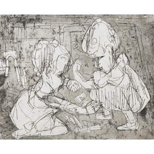 ALBERT M�LLER : 'Spielende Kinder - Kaspar und Judith' (DOBIASCHOFSKY AUKTIONEN AG)