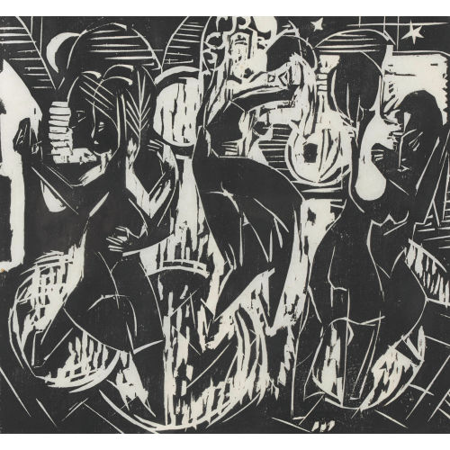 ALBERT M�LLER : 'Tanz II - Tanzpaare unter Sternenhimmel' (DOBIASCHOFSKY AUKTIONEN AG)