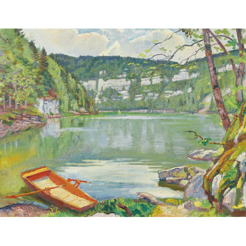 CHARLES L′EPLATTENIER : 'Barque orange' (DOBIASCHOFSKY AUKTIONEN AG)