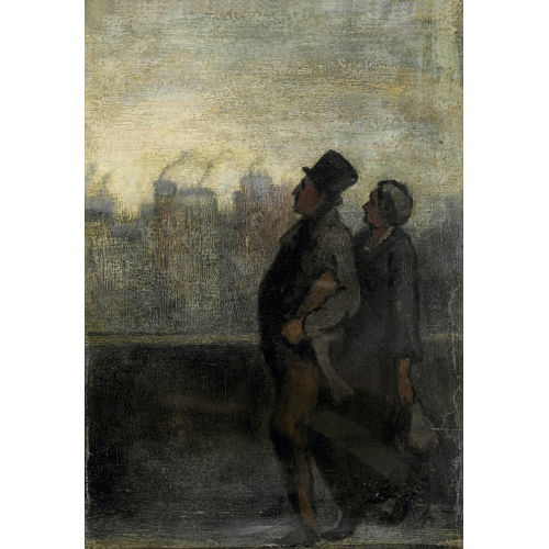 HONOR� DAUMIER : 'Les promeneurs au bord de la Seine' (DOBIASCHOFSKY AUKTIONEN AG)