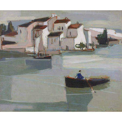 ROBERT BOINAY : 'Marine aux maisons' (DOBIASCHOFSKY AUKTIONEN AG)