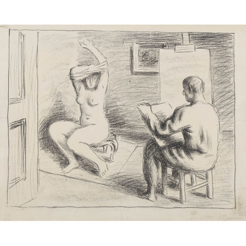 WILHELM GIMMI : Le peintre et son mod�le (DOBIASCHOFSKY AUKTIONEN AG)