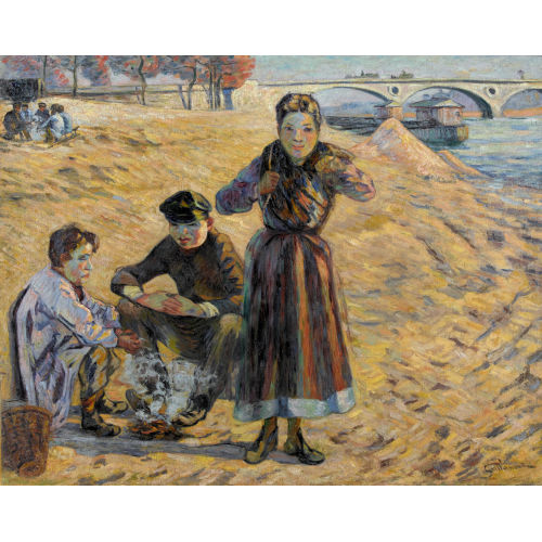ARMAND (AUCH JEAN-BAPTISTE ARMAND) GUILLAUMIN : 'Les voleurs de charbon au quai de Bercy' (DOBIASCHOFSKY AUKTIONEN AG)