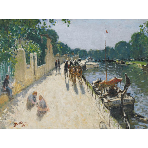 PIERRE EUG�NE MONT�ZIN : 'Au bord du Loing' (DOBIASCHOFSKY AUKTIONEN AG)