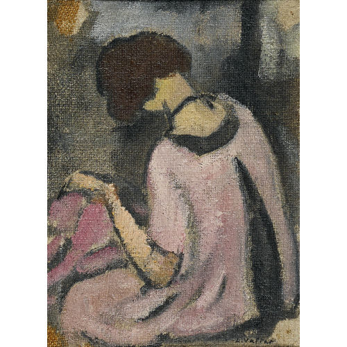 LOUIS VALTAT : 'Couturi�re vue de dos avec ruban noir au cou' (DOBIASCHOFSKY AUKTIONEN AG)