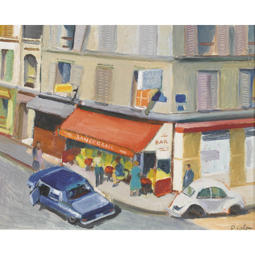 PAUL JAKOB) PAOLO (EIGTL. M�LLER : 'Pariser Bistro (Rue Champs de Mars)' (DOBIASCHOFSKY AUKTIONEN AG)