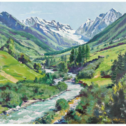 ALBERT NYFELER : 'L�tschental an der Lonza' (DOBIASCHOFSKY AUKTIONEN AG)