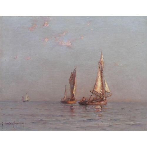 GEORGES RICARD-CORDINGLEY : Segelschiffe im Abendrot (DOBIASCHOFSKY AUKTIONEN AG)