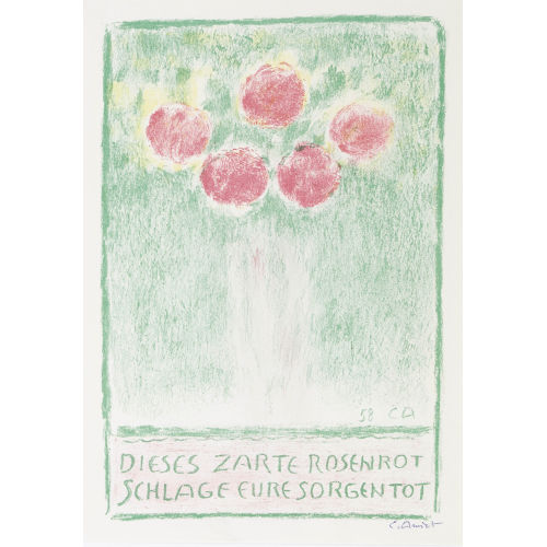CUNO AMIET : 'Blumenvase mit Rosen' (DOBIASCHOFSKY AUKTIONEN AG)