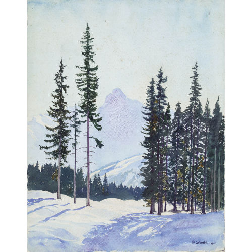 PLINIO COLOMBI : 'Gspaltenhorn bei Wengen' (DOBIASCHOFSKY AUKTIONEN AG)