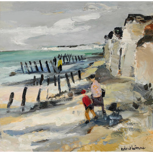 ROLAND LEFRANC : 'Les brise-lames � Pourville' (DOBIASCHOFSKY AUKTIONEN AG)