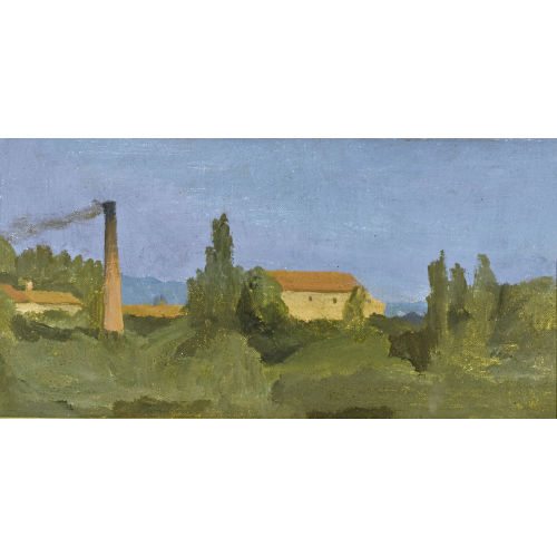 G�RARD DE PAL�ZIEUX : Paysage proven�al avec tuilerie (DOBIASCHOFSKY AUKTIONEN AG)
