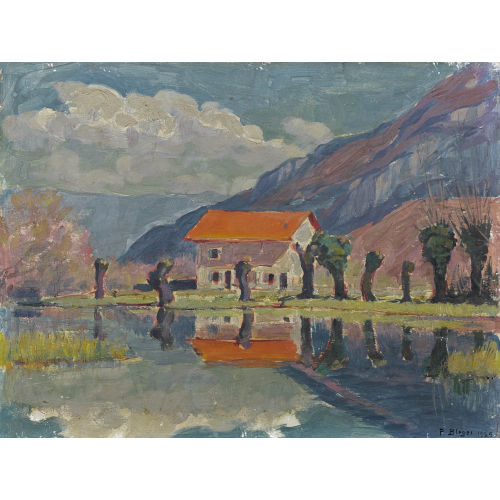 PAUL-L�ON BL�GER : 'L′�tang chez les Bosseres � Veyrier et le Petit-Sal�ve' (DOBIASCHOFSKY AUKTIONEN AG)