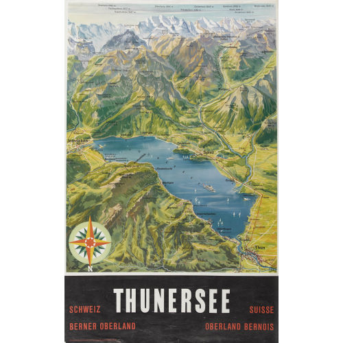 LOUIS KOLLER : 'Thunersee Berner Oberland' (DOBIASCHOFSKY AUKTIONEN AG)