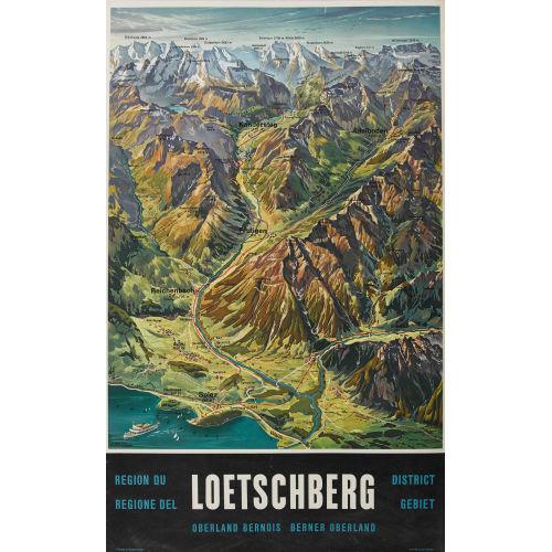 LOUIS KOLLER : 'Loetschberg Berner Oberland' (DOBIASCHOFSKY AUKTIONEN AG)