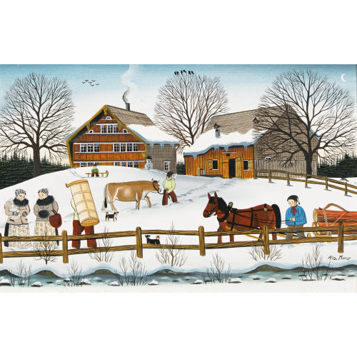 ALBERT MANSER : 'Winter, Holzfuhrwerk' (DOBIASCHOFSKY AUKTIONEN AG)