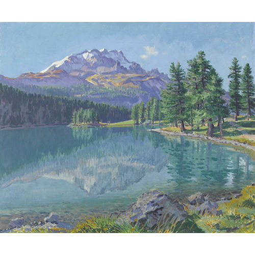 WALDEMAR THEOPHIL FINK : 'Piz Corvatsch bei Silvaplana' (DOBIASCHOFSKY AUKTIONEN AG)