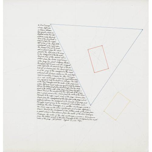 SOL LEWITT : 'A blue triangle' (DOBIASCHOFSKY AUKTIONEN AG)