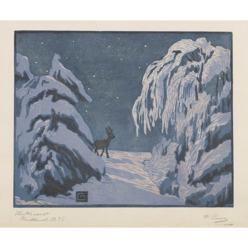 MARTHA CUNZ : 'Winternacht' (DOBIASCHOFSKY AUKTIONEN AG)