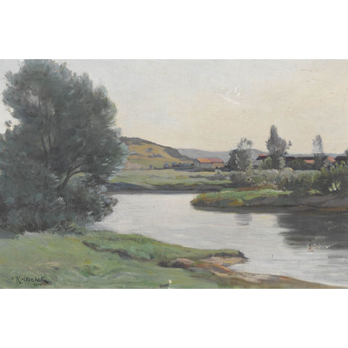 ACHILLE KOETSCHET : Flusslandschaft (DOBIASCHOFSKY AUKTIONEN AG)
