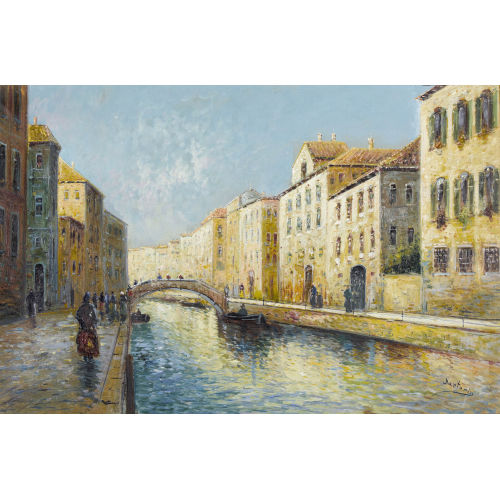 AUGUSTO SARTORI : Venezianische Kanalpartie (DOBIASCHOFSKY AUKTIONEN AG)