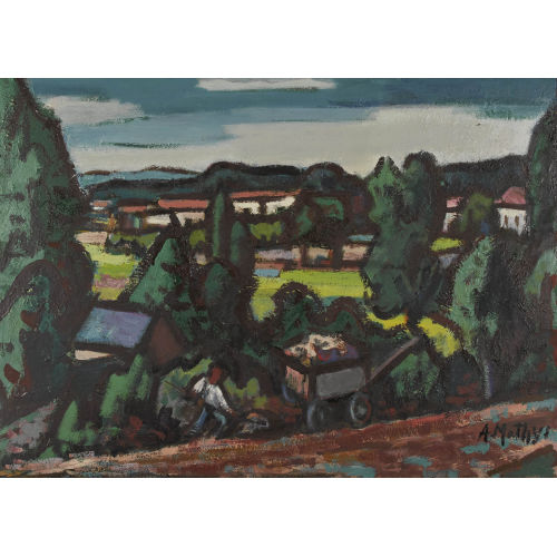 ADOLF MATHYS : 'Landschaft bei Holligen' (DOBIASCHOFSKY AUKTIONEN AG)