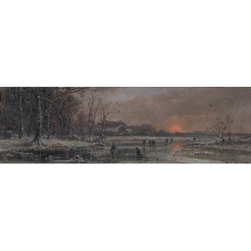 ADOLF STADEMANN : Eisvergn�gen im Abendrot (DOBIASCHOFSKY AUKTIONEN AG)